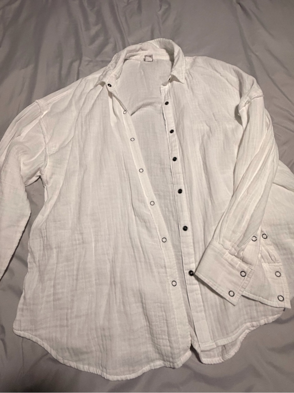 White Lightweight Button-Down Women’s Shirt